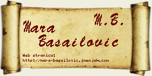 Mara Basailović vizit kartica